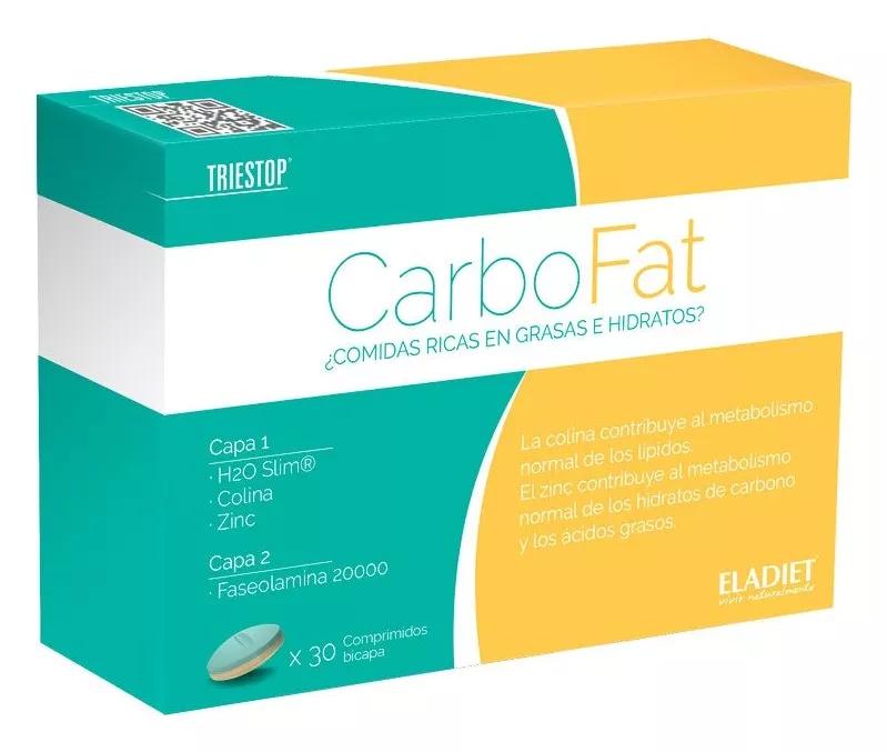 Carbofat Triestop Eladiet 30 dubbellaagse tabletten