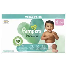 Pampers Harmonie Couches Taille 4 80 Couches 9kg - 14kg Protection Douce Pour La Peau