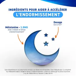 Valdispert Sommeil Rapide Extra Fort 1.9mg Mélatonine Lot de 2 x 40 comprimés
