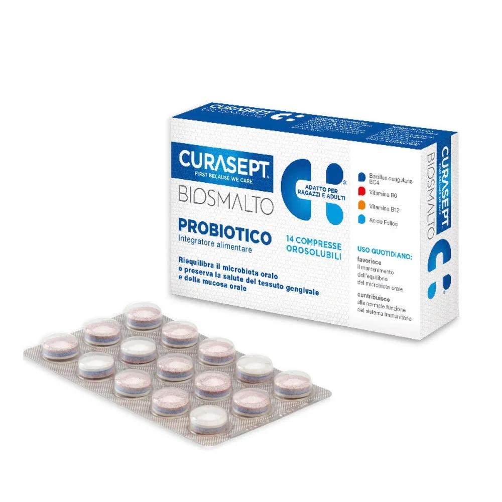 Curasept Biosmalto Probiotico Integratore Gengive 14 Compresse