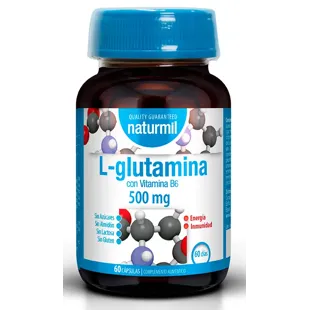 Naturmil L-Glutamine with Vit. B6 500mg 60 Capsules