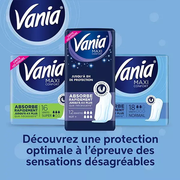 Vania Maxi Compresas de Noche+ 12 unidades