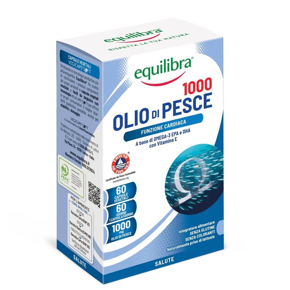 Equilibra Olio di Pesce 1000 Integratore Funzione Cardiaca e Vascolare 60 Vegicaps