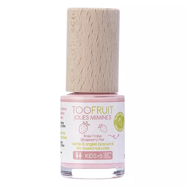 Toofruit Bambino Mani Jolies Mimines Smalto per Unghie Rosa Fragola Biologico 10ml