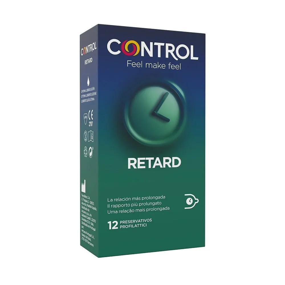 Control Retard Preservativi Ergonomici in Lattice Naturale con effetto ritardante 12 Profilattici 