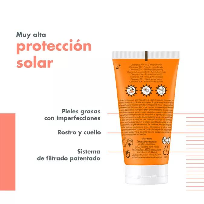 Avène Cleanance Solar SPF50+ Pieles con Tendencia Acneica 50 ml