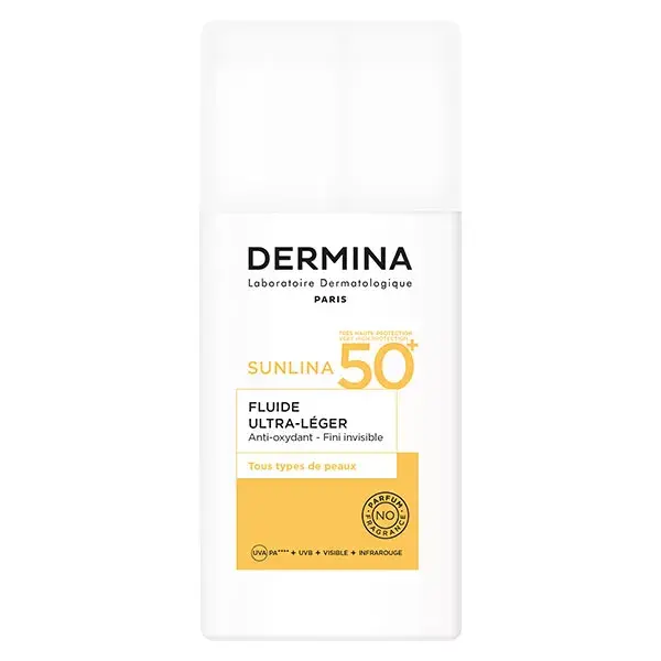 Dermina Sunlina Fluide Ultra Léger SPF50+ 50ml