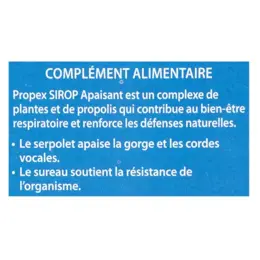 Ortis Propex Sirop Apaisant Voies Respiratoires Adoucies et Défenses Naturelles Renforcées 150ml