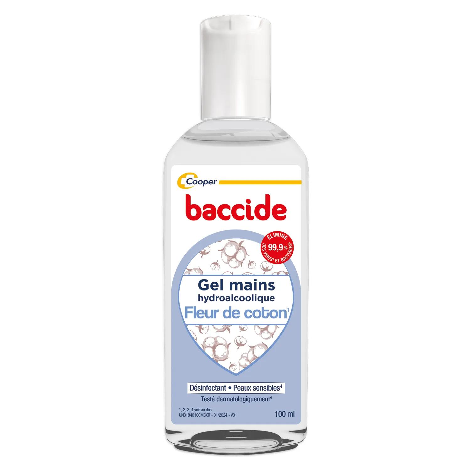 BACCIDE Désinfectant-Gel hydroalcoolique- Parfum Fleur de coton-100ml