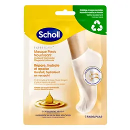 Scholl Expert Care Masque Pieds Nourrissant Huile d'Argan 1 paire