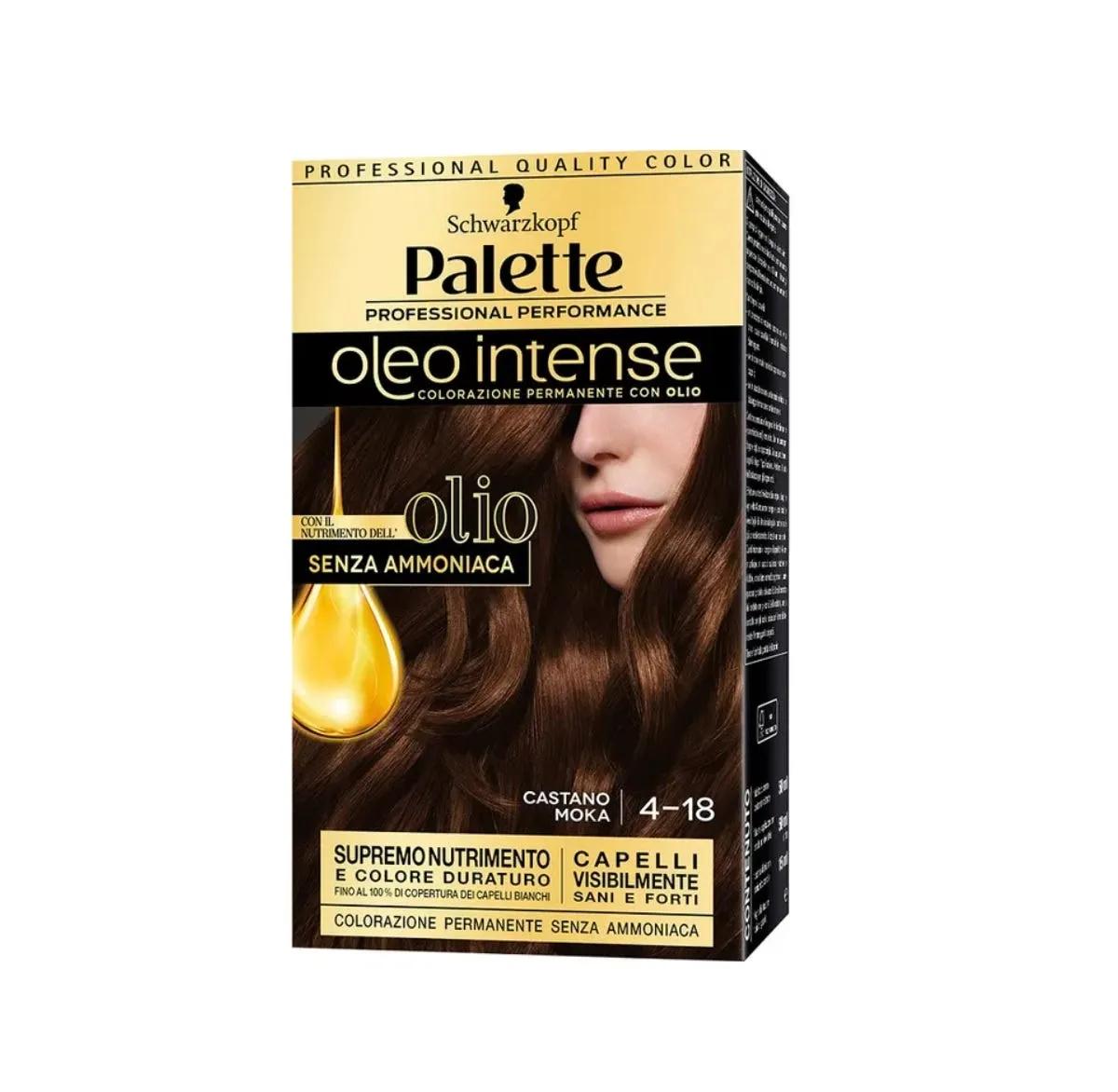 Schwarzkopf Palette Oleo Intense Colorazione Permanente 4-18 Castano Moka 173g