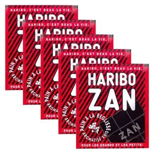 Caramelle alla liquirizia Haribo Zan Anice 12g - Confezione da 5