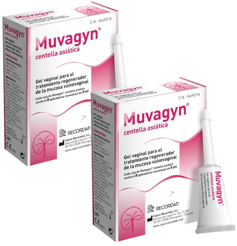 Muvagyn Centella Asiatica Gel Vaginal 2x8 unités