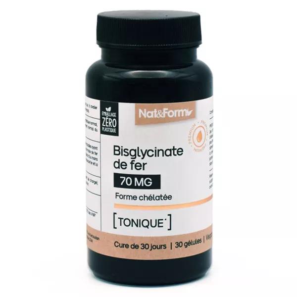 Nat & Form Nature Bisglycinate de fer tonus et immunité 30 gélules