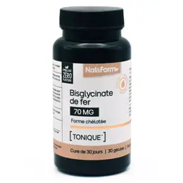 Nat & Form Nature Bisglycinate de fer tonus et immunité 30 gélules