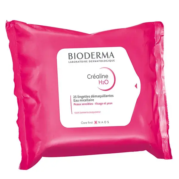 Bioderma Créaline H2O Démaquillant Visage Peaux Sensibles 25 lingettes