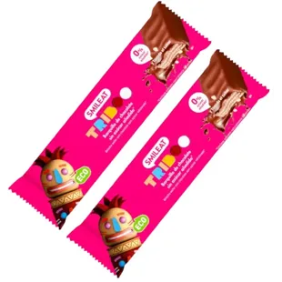 Smileat Triboo Organic Cocoa Filled and Coated Bar 2x40g
