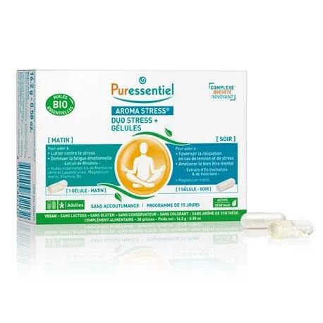 Puressentiel Aroma Stress Duo Stress+ Integratore Per Stress e Stanchezza Capsule 30 Capsule