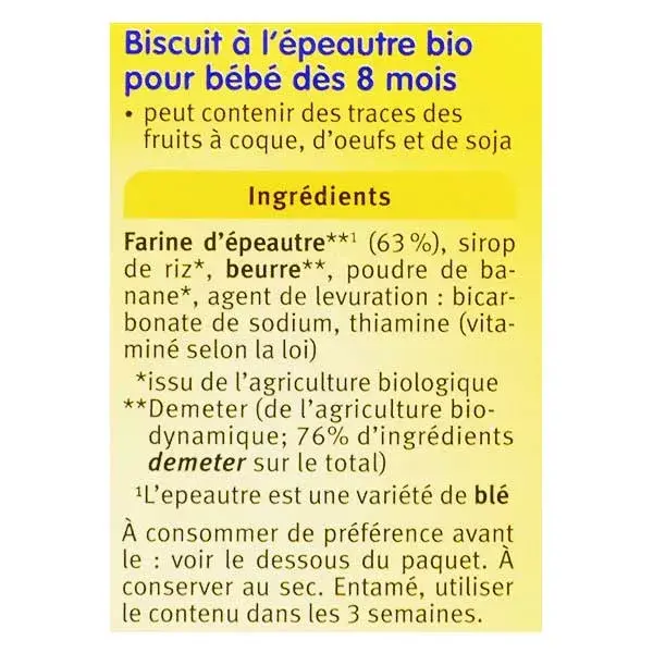 Holle Autres Aliments Bio Biscuits à l'Épeautre +8m 150g