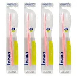 Inava 20/100 brosse à dents souples Lot de 4