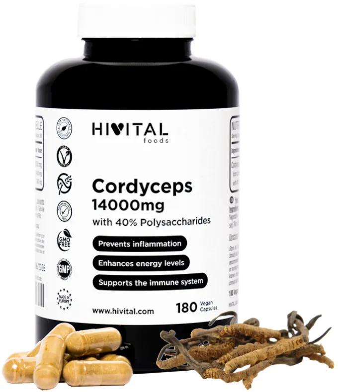 Hivital Cordyceps 14000 mg 180 Vegan Capsules