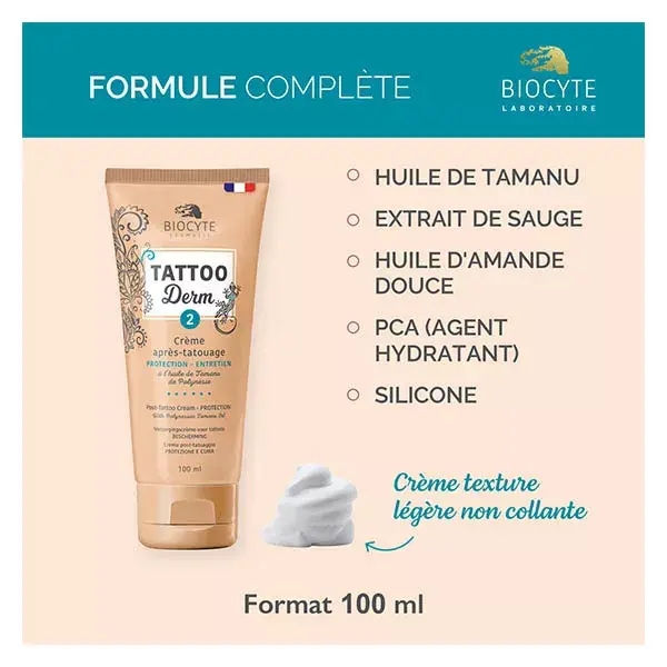 Biocyte Tattoo Derm 2 Crème de Soin Après Tatouage Protection et Entretien 100ml