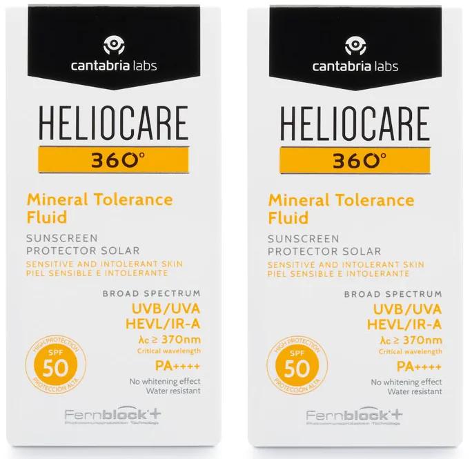 Heliocare 360 Fluide de Tolérance Minérale SPF50 2x50 ml