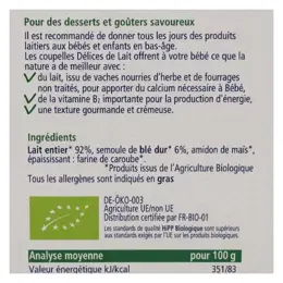 Hipp Bio Délices de Lait Semoule au Lait Entier +6m 4 x 100g