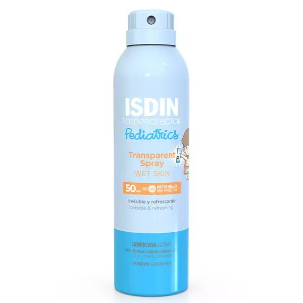 ISDIN Fotoprotector Transparent Spray Pediatrics Crème Solaire Corps pour Enfants SPF50 250ml