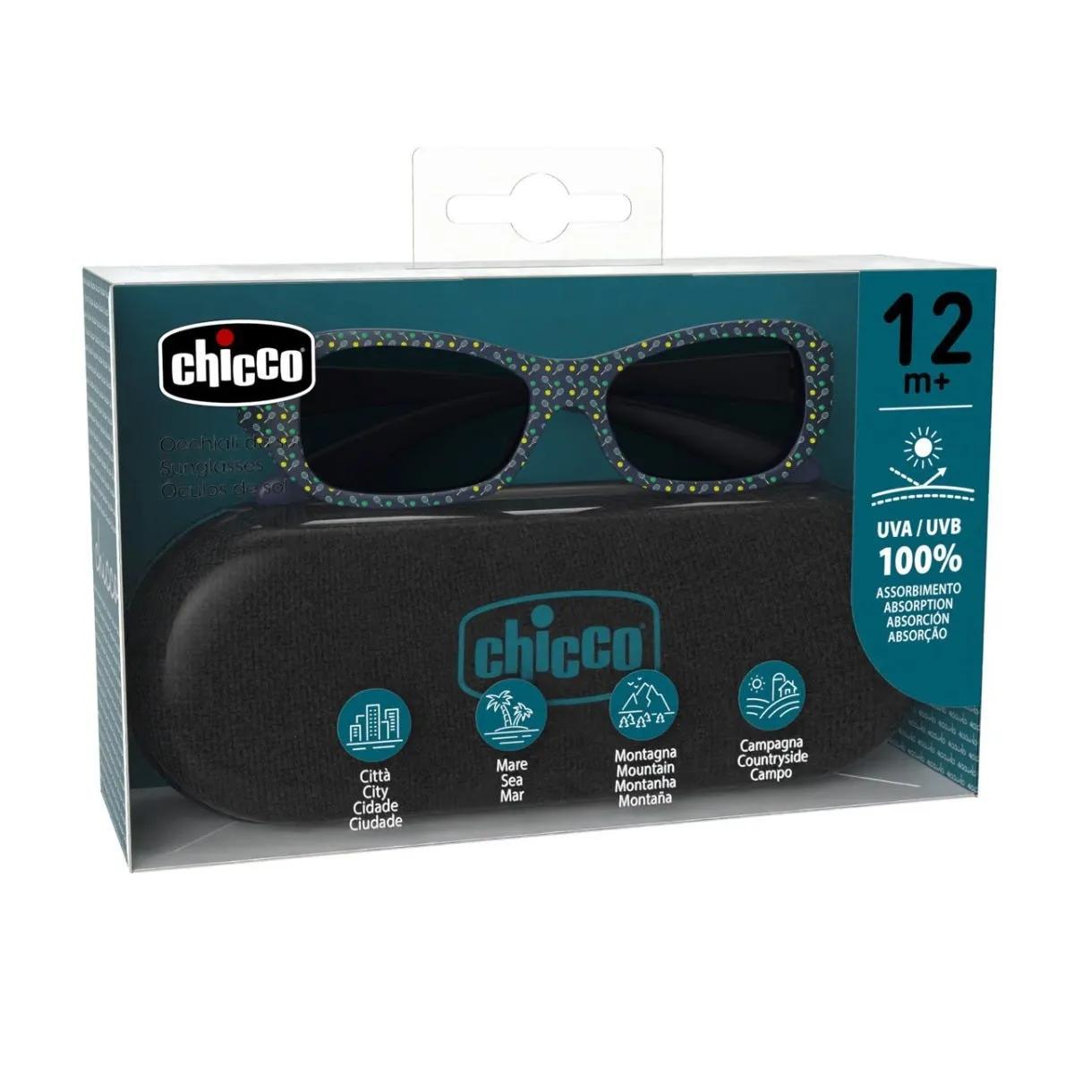 Chicco Occhiali Da Sole per Bambino +12 Mesi Con Montatura Flessibile Colore Blu