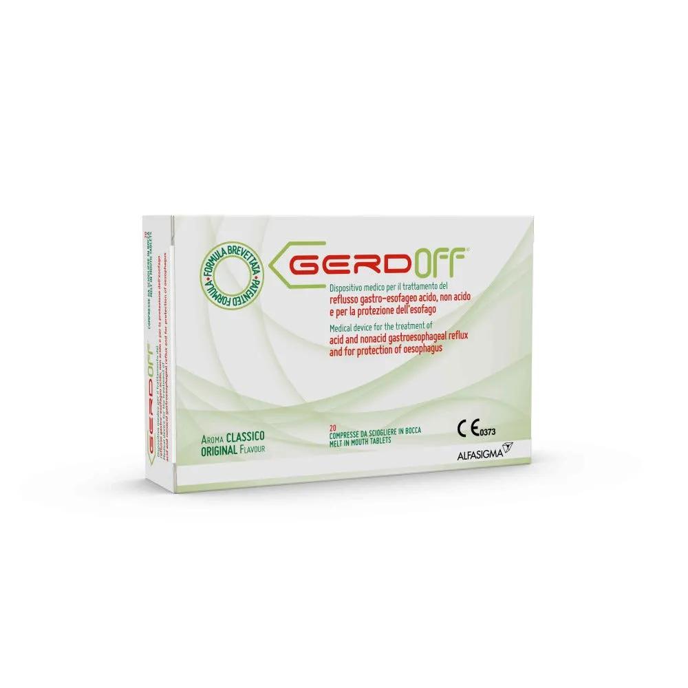 GerdOff Contro Bruciore e Reflusso Gastro-Esofageo Aroma Classico 20 Compresse Masticabili