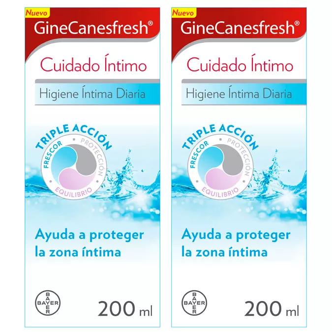 GineCanesfresh Gel Higiene y Cuidado Íntimo Diario 2x200 ml FORMATO AHORRO