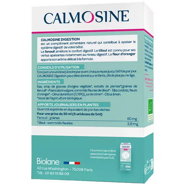 Calmosine Boisson Apaisante Digestive Bio 12 dosettes