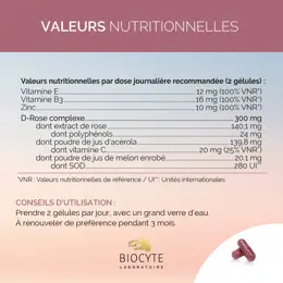 Biocyte GlowRose Eclat & Radiance 60 gélules