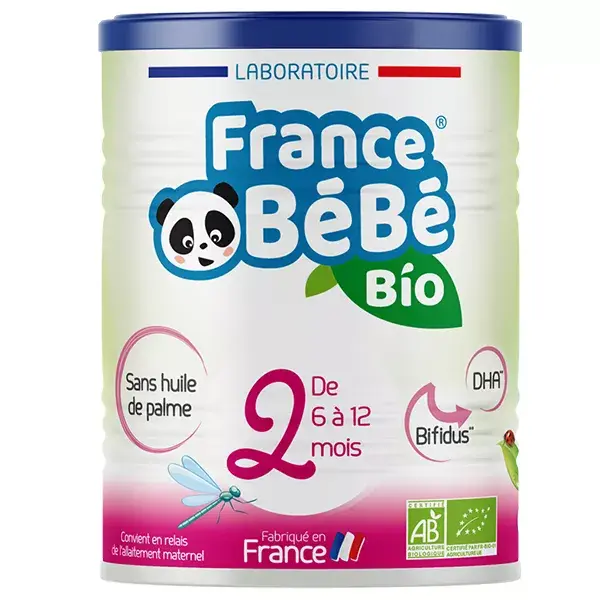France Bébé Nutrition Lait de Suite 2ème Âge Bio 400g