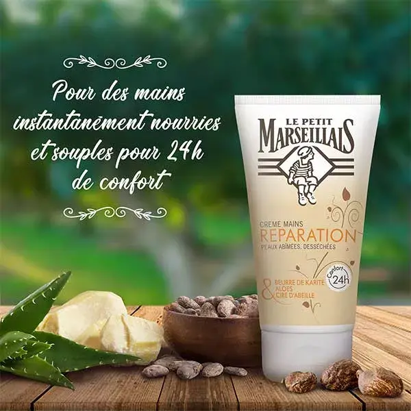 Le Petit Marseillais Crema de Manos Reparadora con Karité, Aloe y Cera de Abeja 75ml