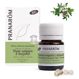 Pranarom Perles d'Huile Essentielle Thym Vulgaire à Thujanol Bio 60 unités