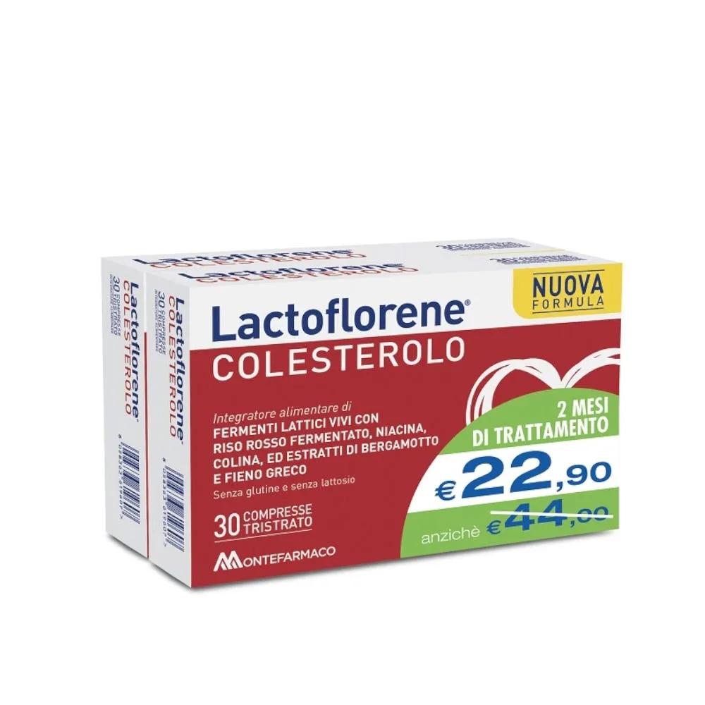 Lactoflorene Colesterolo Integratore PROMO BIPACCO 30 compresse + 30 compresse