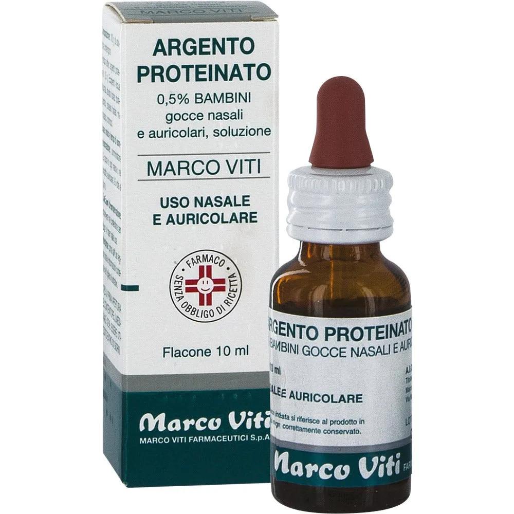 Argento Proteinato Marco Viti 0,5% Bambini Decongestionante Gocce 10 Ml