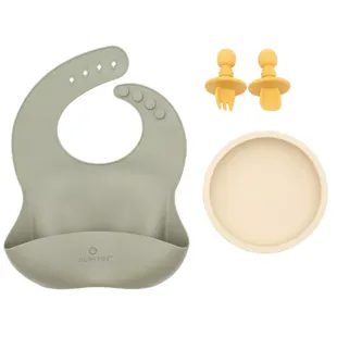 Olmitos Vajilla de Silicona Green 4 piezas