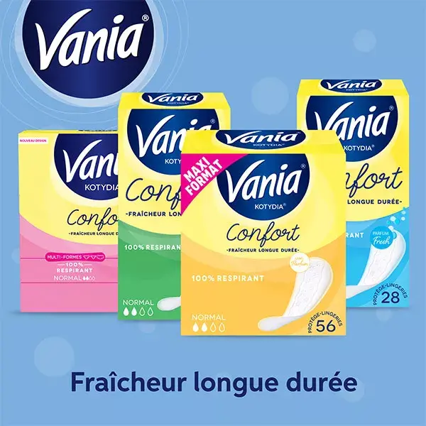 Vania Kotydia Protège-Slips Confort Multiformes Non Pafumé 56 protections