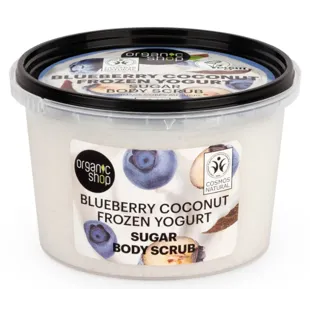 Organic Shop Blueberry Coconut Frozen Yogurt Sugar Body Scrub 250 ml