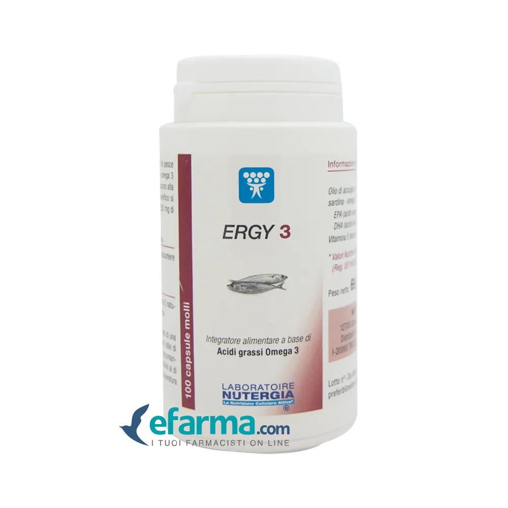 Ergy 3 Integratore di Acidi Grassi Omega 3 100 Capsule