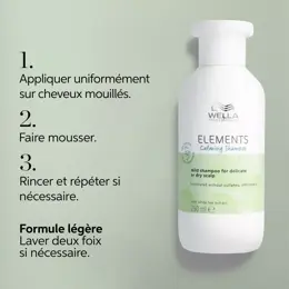 Wella Professionals Elements Shampoing apaisant sans sulfate pour cuir chevelu sec ou délicat 250ml