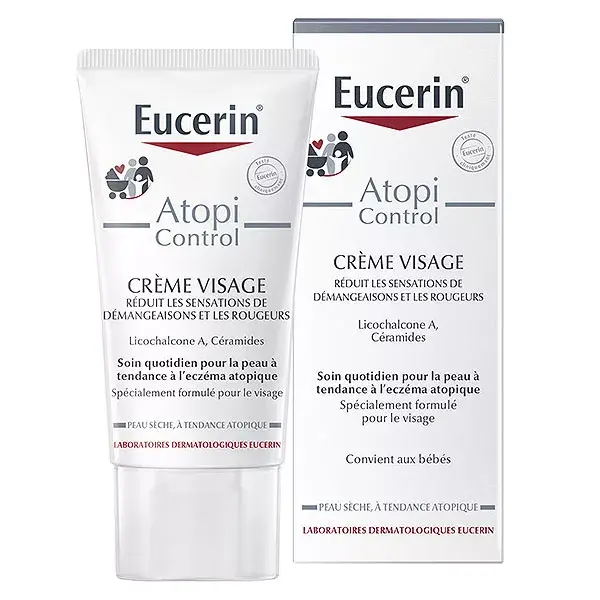 Eucerin AtopiControl Crème Visage Calmante Peaux Atopiques 50ml
