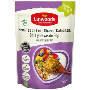 Linwoods Organic Ground Flax, Sunflower, Pumpkin, Chia and Goji Berry Seeds 200g