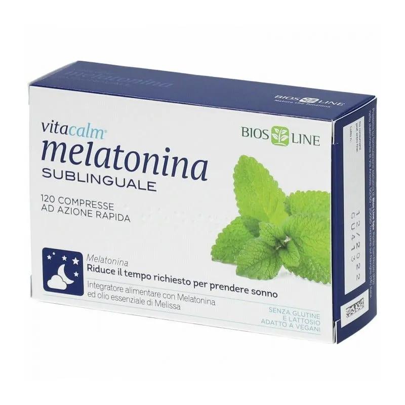 VitaCalm Melatonina Sublinguale Integratore per il Sonno 120 Compresse