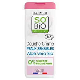 So'Bio Étic Douche Crème Peaux Sensibles Jus d'Aloe Vera Bio 650ml