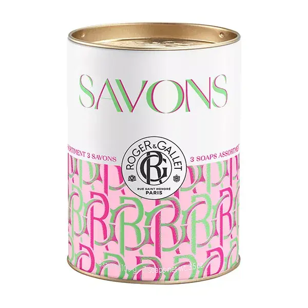 Roger & Gallet Coffret 3 Savons Bienfaisants Rose Feuille de Thé et Rose Thé 100g