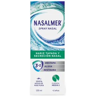 Nasalmer Fuerza Media 2 Higiene y Alivio Nasal +2Años  Spray 135 ml